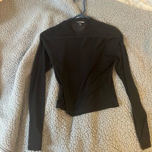 Black mesh top